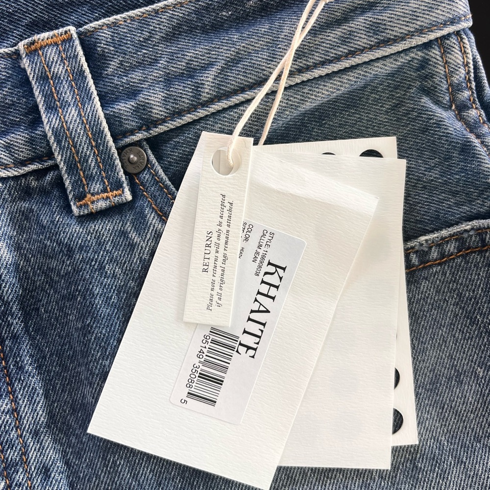 KHAITE Classic Blue Boot Cut Jeans - Picture 5 of 5